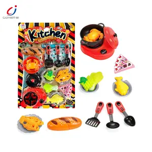New Arrival Blister Card Packing Children Pretend Play Cooking Food Toy Kitchens And Play Food For Kids