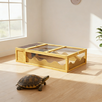 Cage de luxe moderne en bois pour tortues, boîte extérieure avec fonction coupe-vent pour petits animaux, toutes saisons