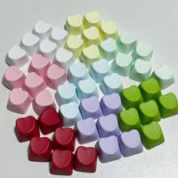 Porte-clés personnalisé avec capuchon de touche en forme de cœur, testeur de commutateur tactile, jouet anti-stress, clavier lumineux LED