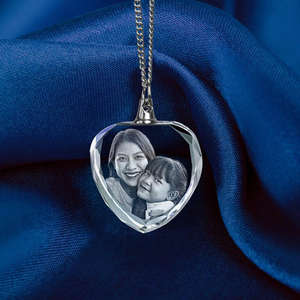 Honor of <span class=keywords><strong>Crystal</strong></span> Venta al por mayor Hacer collar de cristal Llavero de foto de cristal láser 3D para regalo Recuerdo - Product Image 2