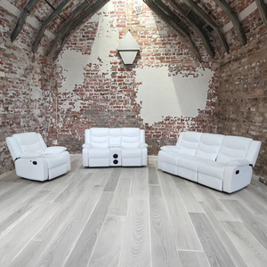ชุดโซฟาหนัง PU ปรับเอนได้สไตล์โมเดิร์น พร้อมพนักพิงแบบ Tufted และที่วางแขนบุนวม สำหรับห้องนั่งเล่น - Product Image 5