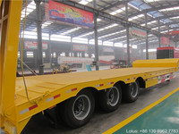 Semi-remorque surbaissée 3 ou 4 essieux 80t 100t pour le transport d'équipements lourds, fabrication chinoise