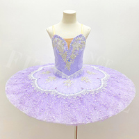 T0944 Jupe violet clair pour enfants et adultes de style personnalisé Vêtements de danse sur scène Tutu de ballet professionnel