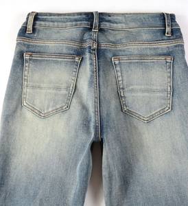 <span class=keywords><strong>Jeans</strong></span> Elasticizzati da <span class=keywords><strong>Uomo</strong></span> di Alta Qualità, <span class=keywords><strong>Blu</strong></span> Chiaro, con Effetto Spell Color, Strappi e Patch, Modello Skinny e Dritto - Product Image 3