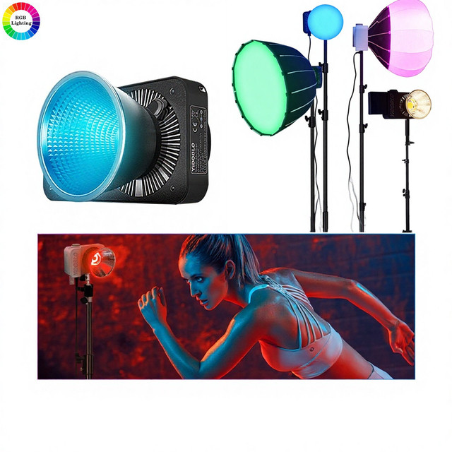 100w RGB ZC-100C 100w Cob Led Camera Light 10000lux 10 Lighting Effects Camera Studio with Multiple Colors Small Mini COB Light