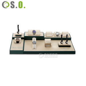 Wholesale High Quality Stands <b>Watches</b> Green <b>Gold</b> <b>Watch</b> Display Holder Custom <b>Watch</b> Display Set - Product Image 6