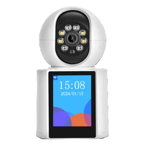 新款ICSEE WiFi摄像头视频通话婴儿哭声检测夜视3MP安全IP摄像头AI智能闭路电视室内摄像头