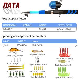 Canne à pêche télescopique portable pour enfants, combo moulinet, best-seller transfrontalier, utilisation multi-environnements, vente en gros - Product Image 5