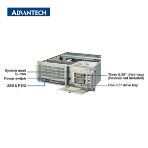 Boîtier PC industriel Advantech 4U 19" pour montage en rack, IPC-610H ATX, boîtier IPC, ordinateur industriel pour système d'automatisation - Product Image 2