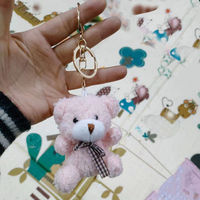Mignon noeud papillon ours en peluche pendentif nouveau ours en peluche porte-clés poupée sac à dos pendentif