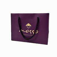 Sacs d'emballage personnalisés faits à la main, durables, écologiques, recyclables, en papier d'art, pour bijoux et montres, avec lamination, personnalisés, bordeaux, luxe