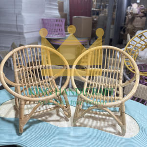 Handmade Rattan <b>Kid</b> <b>Chair</b> Natural Wicker Children Furniture for Indoor Outdoor Birthday Party Wedding Event - Product Image 1