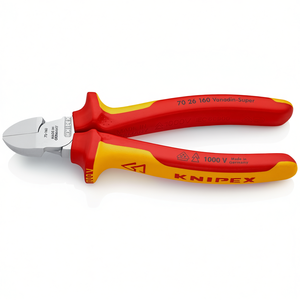 คีมตัดข้าง Knipex 160 มม. วานาดิน ซุปเปอร์ 1000V ฉนวนกันไฟฟ้า ผลิตในเยอรมนี - Product Image 1