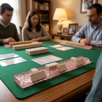 Support de Mahjong en Acrylique Rose Poli Moderne Judaica Pearl avec Poussoir Magnétique pour Présentation