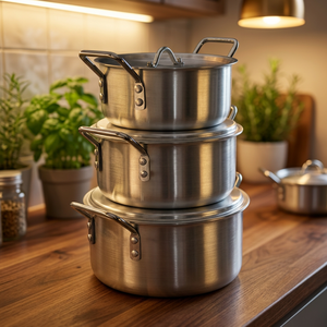 Kitchenware Set 7-Piece Aluminum Cookware, Forged Non-Stick Saucepan Set 14-26cm <b>Induction</b> Compatible <b>for</b> Commercial Kitchen - Product Image 3