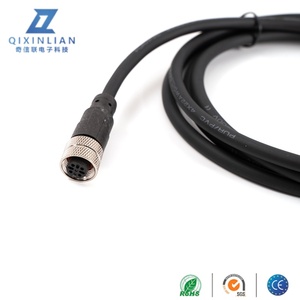 M12 4-pin x-CODE nữ ổ cắm không thấm nước shielded ép phun 1m cáp đồng trục cho RF kết nối - Product Image 2