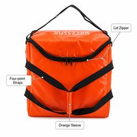 Sac isotherme en bâche imperméable de grande taille avec ouverture frontale à fermeture éclair, en mousse et feuille d'aluminium, pour livraison de pizzas en gros