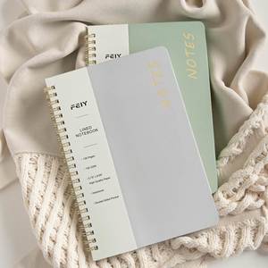 Customizable Logo <b>A5</b> Spiral-Bound Student <b>Notebook</b> Light Color Series Lined Hand Account Book Hard Cover <b>Notebooks</b> - Product Image 2