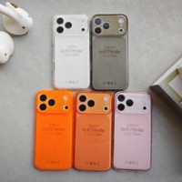 Coque de téléphone épaisse et souple à prix d'usine avec anneau magnétique, étui transparent givré en TPU pour iPhone 17 Air 17 Pro Max Plus