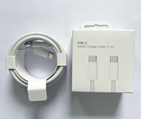 Câble de charge rapide USB-C 60W de haute qualité pour iPhone 15 16 Pro Max, avec gaine en nylon et blindage tressé, compatible IP15