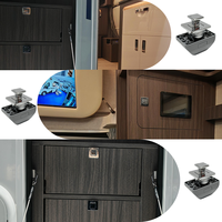 Loquet de meuble RV à bouton-poussoir sans clé, découpe de 30 mm, en alliage de zinc, anti-vibration, pour tiroir de camping-car et caravane