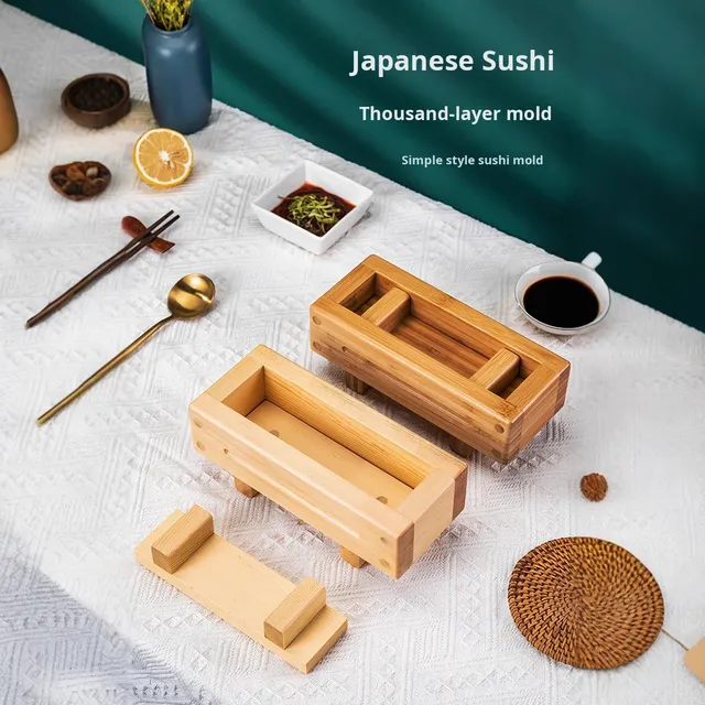 Traditional Wooden Sushi Press Mold handcrafted for professional Oshizushi making