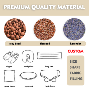 Wheat <strong>Bag</strong> <strong>Microwave</strong> Period Pain Relief Heat Pad Portable Hot Compress Reusable Clay Beads Heat Pack - Product Image 5