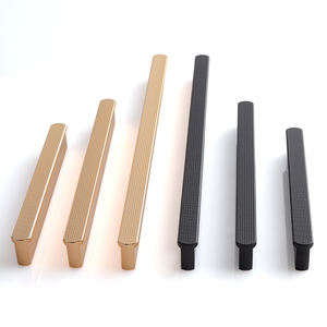 Oukali or armoire armoire trou tiroir bureau noir doré blanc ligne h en forme de <span class=keywords><strong>cuisine</strong></span> tire grade cuivre poignée de meuble - Product Image 1