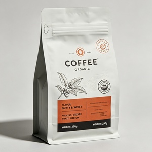 ถุงกาแฟกระดาษคราฟท์แบบยั่งยืนพร้อมวาล์วทางเดียว  วัสดุกั้นแบบย่อยสลายได้  พิมพ์ลายตามสั่ง  ซิปล็อค PLA  ถุงบรรจุภัณฑ์อาหารรักษ์โลก - Product Image 3
