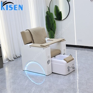 Kisen Nouveau Mobilier de Salon de Manucure Chaises de Pédicure de Luxe Plateforme Rose Doshower Chaise de Pédicure Massante avec Spa pour les Pieds - Product Image 2