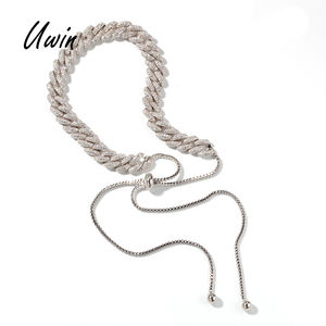 الجملة مثلج خارج مصمم الكوبي قلادة المرأة المختنقون 9 مللي متر تشيكوسلوفاكيا الكوبية رابط Miami' سلسلة بلينغ مغني الراب مجوهرات هدية - Product Image 1