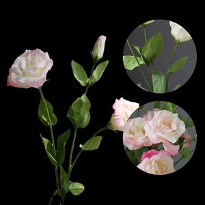 Flores de PVC Suaves al por Mayor, Color Blanco y Rosa, Tacto Real, Flor Artificial de Lisianthus para Decoración de Bodas - Product Image 5
