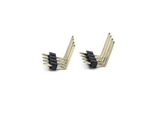 Connecteur d'en-tête de broche à pas de 2.54mm à angle droit SQ0.64mm H2.5mm 1*4P - Product Image 3