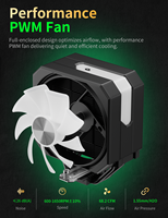 Refroidisseur CPU ARGB upHere 120 mm avec ventilateur PWM et 4 caloducs, refroidisseur d'air CPU RGB pour PC de jeu Intel LGA1851 1700 AMD AM5