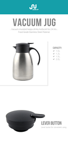 Vasos de Venta caliente Vaso de vacío aislado al vacío de acero inoxidable 1.0L/1.5L/2.0L Botella DE AGUA DE ACERO INOXIDABLE - Product Image 2