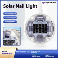 Vente en gros usine : Piquet solaire routier intelligent en ABS avec LED, dispositif de sécurité pour passage piéton, piquet encastré pour passage zébré, réflecteur blanc, IP68