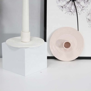 YBH Décoration Romantique Mariage Maison <span class=keywords><strong>Grand</strong></span> Porte-Bougie en Céramique à Tête Unique Brûleur d'Encens à Trois Têtes Écologique Créatif Simple - Product Image 3