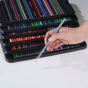 Ensemble de crayons à huile en bois de haute qualité, 180 couleurs, logo personnalisé, crayons à dessin pour artistes, pour la peinture - Product Image 1