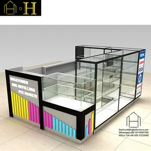 Modern Customized Display Kiosk Front Stand Reception Desk Cashier Counter For Various Shop And Store