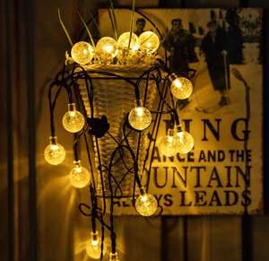 Bola de cristal de burbuja para exteriores, guirnalda impermeable, 30 luces LED alimentadas por energía <span class=keywords><strong>Solar</strong></span> - Product Image 4