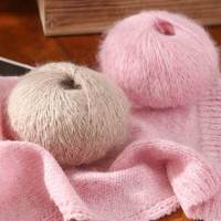 Colorful Gradient Mohair Yarn Ball Hand Dyed Eco-Friendly Anti-Pilling Soft Fancy Yarn for Knitting Crochet Tufting Wholesale