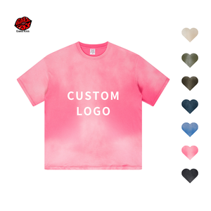 เสื้อยืดผู้ชายโอเวอร์ไซส์วินเทจโอเวอร์ไซส์ล้างได้จากโรงงาน - Product Image 2