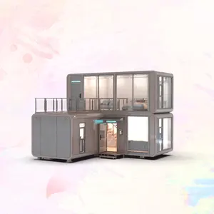 Conception en acier prête à l'emploi modulaire portable appartement maisons préfabriquées de luxe maison capsule