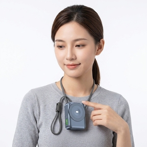 แบตสำรองไร้สายระบบแม่เหล็ก10000mAh 3 in 1ที่ชาร์จแบบพกพาพร้อมสายเคเบิ้ลในตัวหน้าจอ LED สำหรับ iPhone Apple Watch <span class=keywords><strong>airpods</strong></span> - Product Image 3