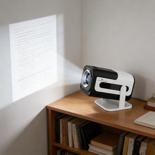 Portable Projector Classic Design Projector 180 ANSI Lumens Projector 720P Dual WiFi BT5.1 Auto Keystone Correction Home Theater