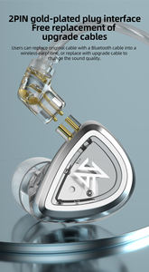 หูฟังแบบมีสาย KZ EDA Balanced สำหรับเล่นกีฬา เสียงสเตอริโอ HIFI เบสหนัก ตัดเสียงรบกวน เหมาะสำหรับเล่นเกม รุ่น PK EDX ZSN Pro <span class=keywords><strong>ESX</strong></span> - Product Image 2