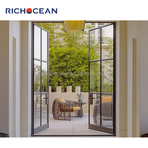Richocean tùy chỉnh cong Nhôm đóng khung đu cửa kính crittall phong cách lối vào kim loại pháp cửa - Product Image 5