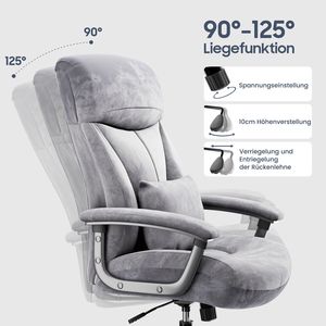 Sedia Direzionale XXL Premium con Comfort Ergonomico Grigio - Product Image 1