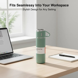 Trọng lượng nhẹ thiết kế di động bpa-miễn phí vật liệu thép không gỉ đôi tường 500ml chân không <span class=keywords><strong>Flask</strong></span> cup Set - Product Image 4