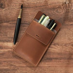 Genuine Leather Doctor Nurse <b>Pen</b> Holder Convenient Pocket <b>Pen</b> Sleeve <b>White</b> Coat Fixed Leak-Proof <b>Pen</b> Clip Welcome Gifts - Product Image 1